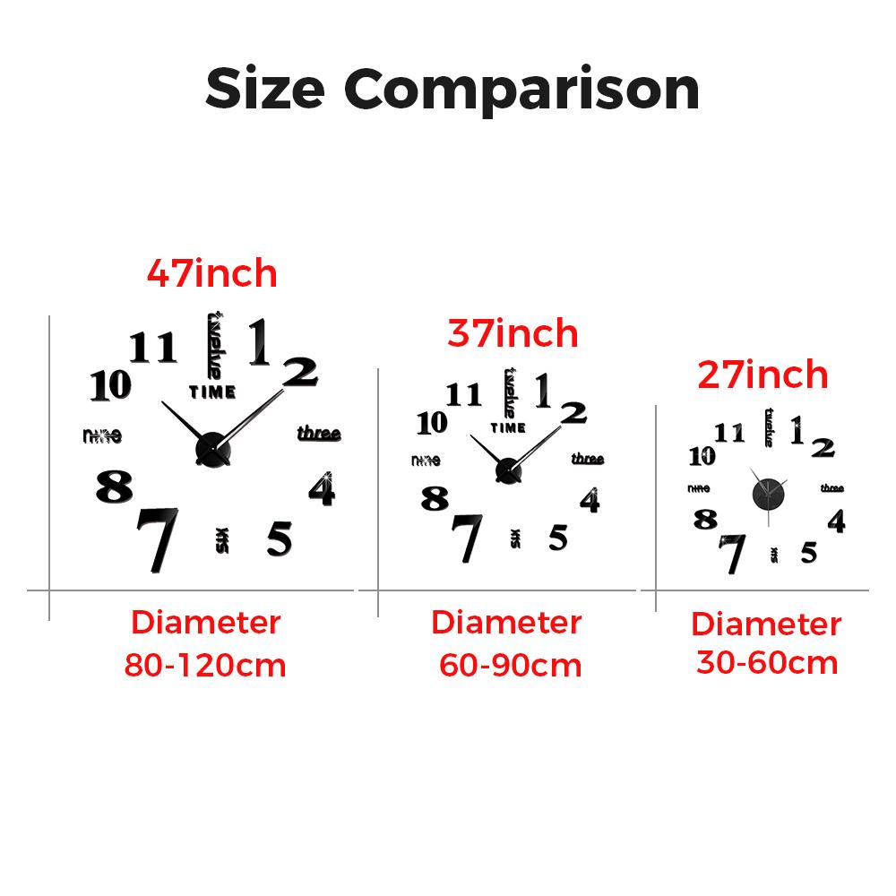 Настенные часы 2D/3D reloj de pared DIY Кварцевые часы Акриловые зеркальные наклейки Horloge Murale Домашний декор Часы Современный дизайн