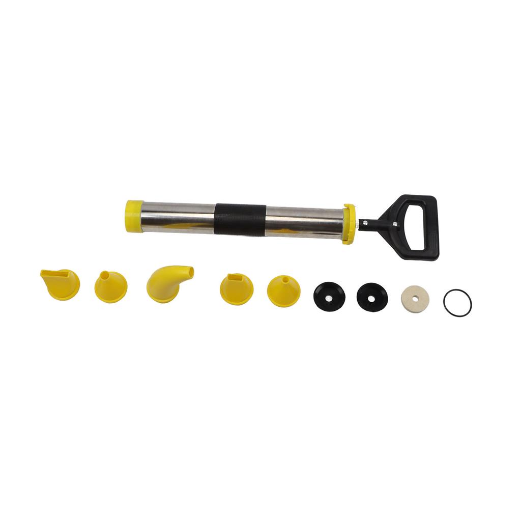 Cement Grouting Gun Stainless Steel Sealant Caulk Applicator with 5 Nozzles for Door Window Caulking
