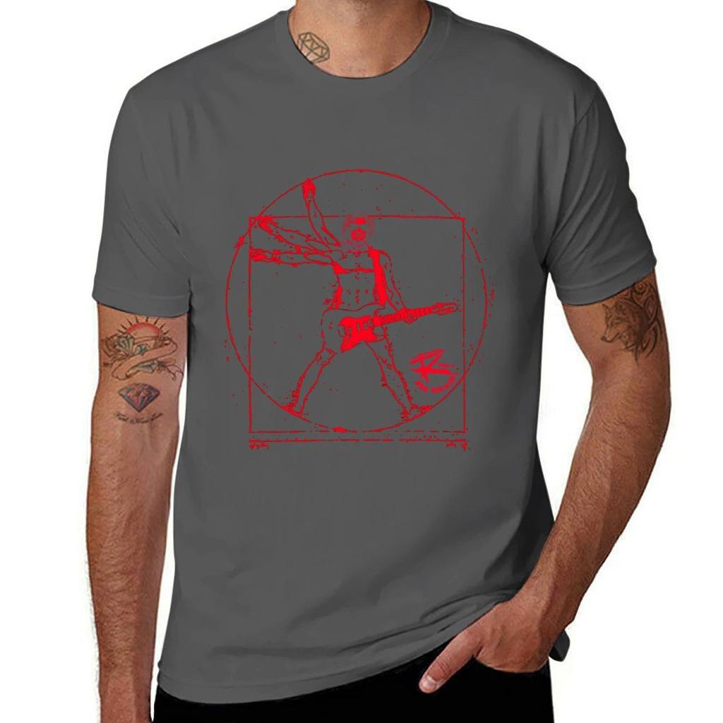 Sammy Hagar Red Rocker Da Vinci Art Style T Tshirt Casual Basic Short Sleeve Tshirt