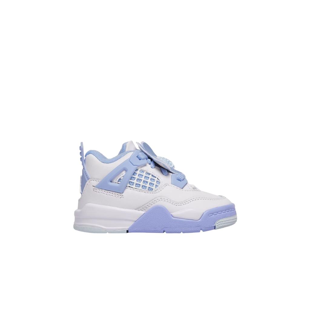 Детские кроссовки Air Jordan 4 Retro TD 'Незабудка' Белый с голубым оттенком, маслянисто-зеленый IB8961-100