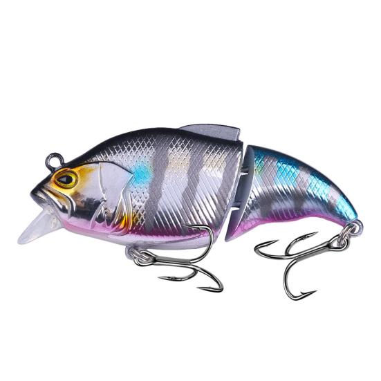 7.5CM/12G Multi-Jointed VIB Fishing Lure with Hooks Realistic 2-Section Swimbait Hard Artificial Bait Freshwater Saltwater Fishing Accessories