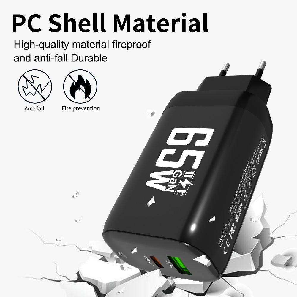 Зарядное устройство GaN USB Type C 65 Вт, быстрое зарядное устройство PD 45 Вт QC3.0, быстрое зарядное устройство USB C Type C для ноутбука Macbook, iPad, планшета iPhone 15, Samsung