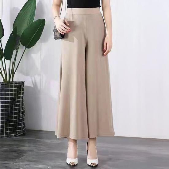 Женские брюки-костюмы, эластичные, с высокой талией, широкие, длинные брюки с карманами, однотонные, повседневные брюки для повседневной носки