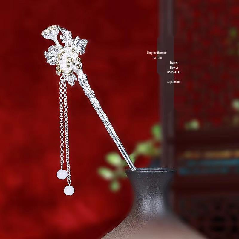 Двенадцать Богинь Цветов Ханфу Заколка для Волос - Прическа в Китайском Стиле Подарок на День Святого Валентина для Неё