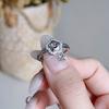 Cold Wind Dripping Oil Dog Colored Ring Female Niche Design Feeling Smiley Face Flower Rainbow Index Finger Open Ring