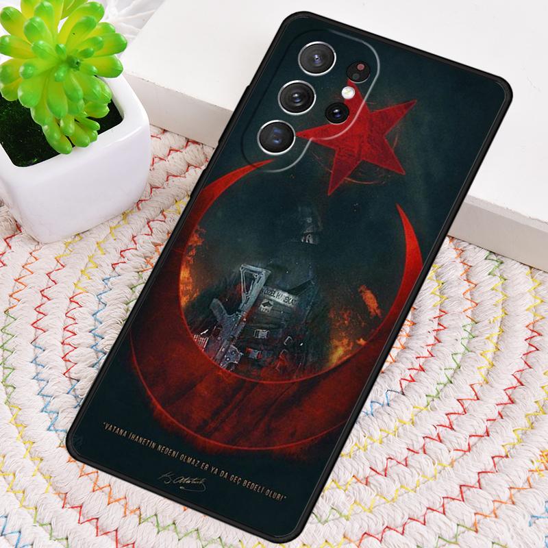 Чехол для телефона TPU с флагом Турции Ататюрка для Samsung Galaxy note 10 pro S26 S25 S24 S23 S22 Ultra Plus S21 FE S20