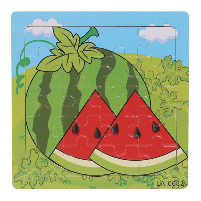 20-Piece Wooden Animal Cartoon Puzzle for Children Ages 3-7: Educational Early Learning Toy