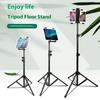 XWJ-310 For iPad Pro 360 Degree Rotating Tripod Adjustable Height Foldable Tablet Floor Stand