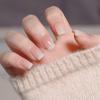 Нежно-розовый ледяной прозрачный градиентный темпераментный съемный маникюр 24 штуки накладные ногти