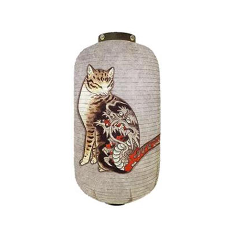 Japanese Style Samurai Cat Hanging Lamp Party Decor Gothic Samurai Cat Lantern Restaurant Izakaya Sushi Shop Advertising Sign