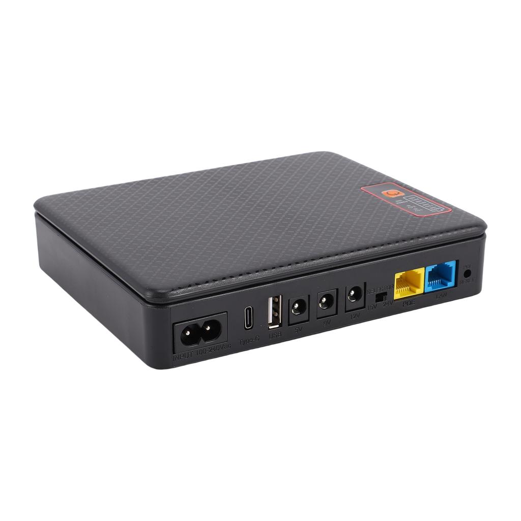 Mini UPS DC 16000mAh Battery Backup Uninterruptible Power Supply for Router Modem Camera USB Type C POE Multivoltage