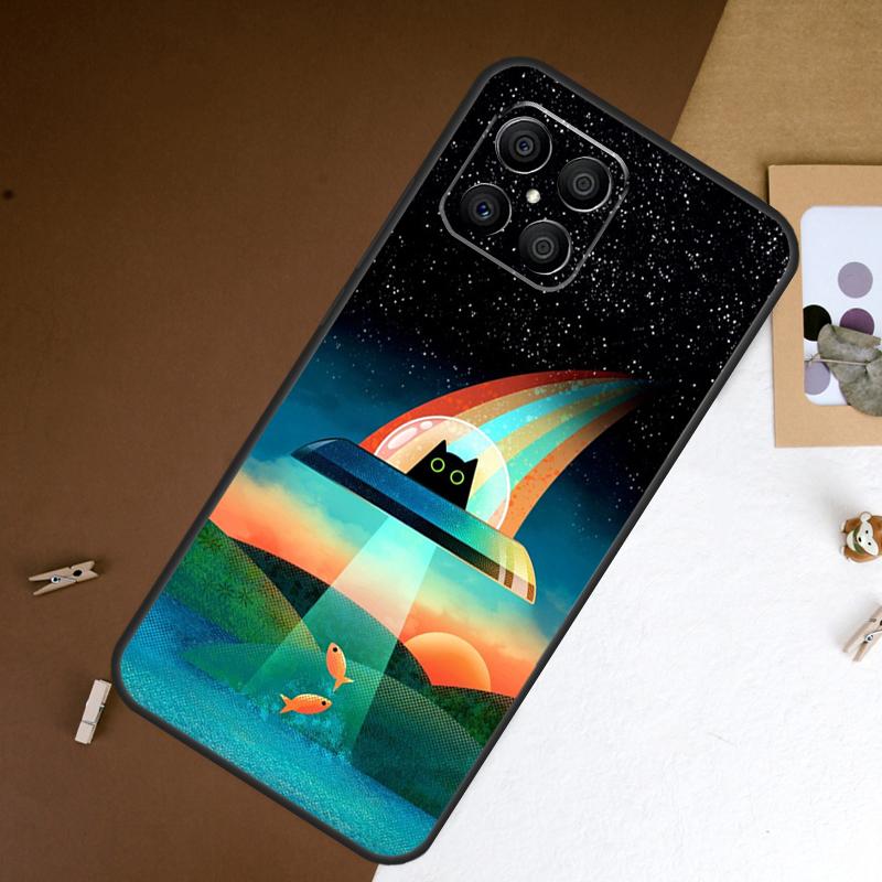 Чехол-кейс с рисунком НЛО Инопланетный Кот Вселенная для Honor Win RT 90 50 70 Lite 200 400 Pro X9a X9b X9c X9d X8b X8c Magic 7 6 8 Pro