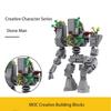 Нетоксичные Игровые Периферийные Устройства Moc Террария Каменный Гигант Мех Мелкие Частицы Строительные Блоки Головоломка Игрушка