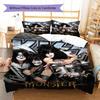 Постельное белье с рисунком группы Rock Kiss Комплект одеял Покрывало Наволочка Домашний Декор Подарок (1 пододеяльник + 2 наволочки, без наполнителя)