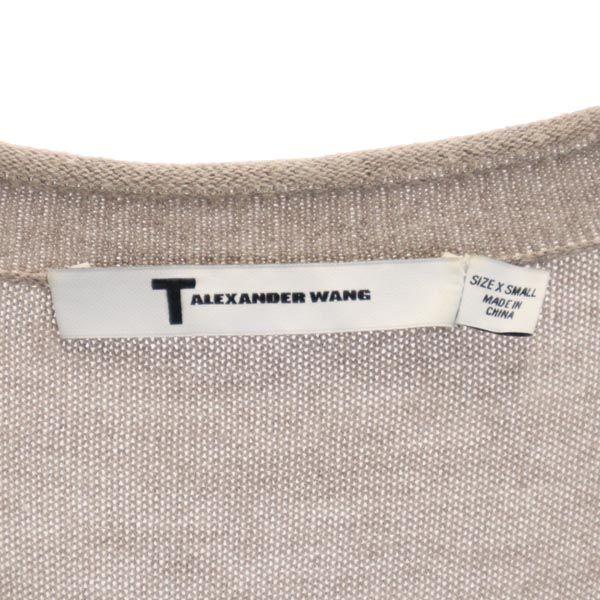 Alexander Wang Кардиган вязаный с V-образным вырезом, с длинным рукавом XS Коричневый Женский Б/у
