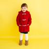 MIKIHOUSE HOT BISCUITS Fleece Bonding Duffle Coat with Detachable Hood 73-3801-787 Kids Baby Winter Outerwear (80cm, Red)