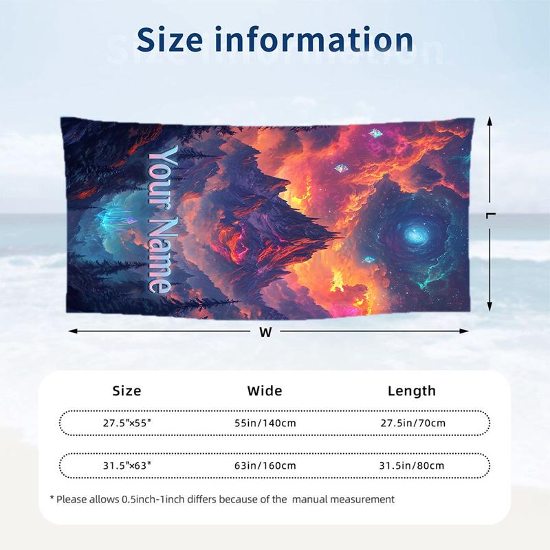 Beach Towel Custom Name Text, Quick Dry Large Towel For Beach HomeWorld of Warcraft