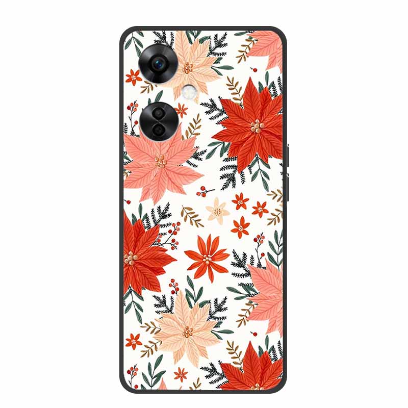 Чехлы для OnePlus Nord CE 3 Lite 5G Черный Силикон Мягкий Милый Кот Роза Чехол Для OnePlus Nord CE 3 5G Сердце Лев Роскошные TPU Чехлы