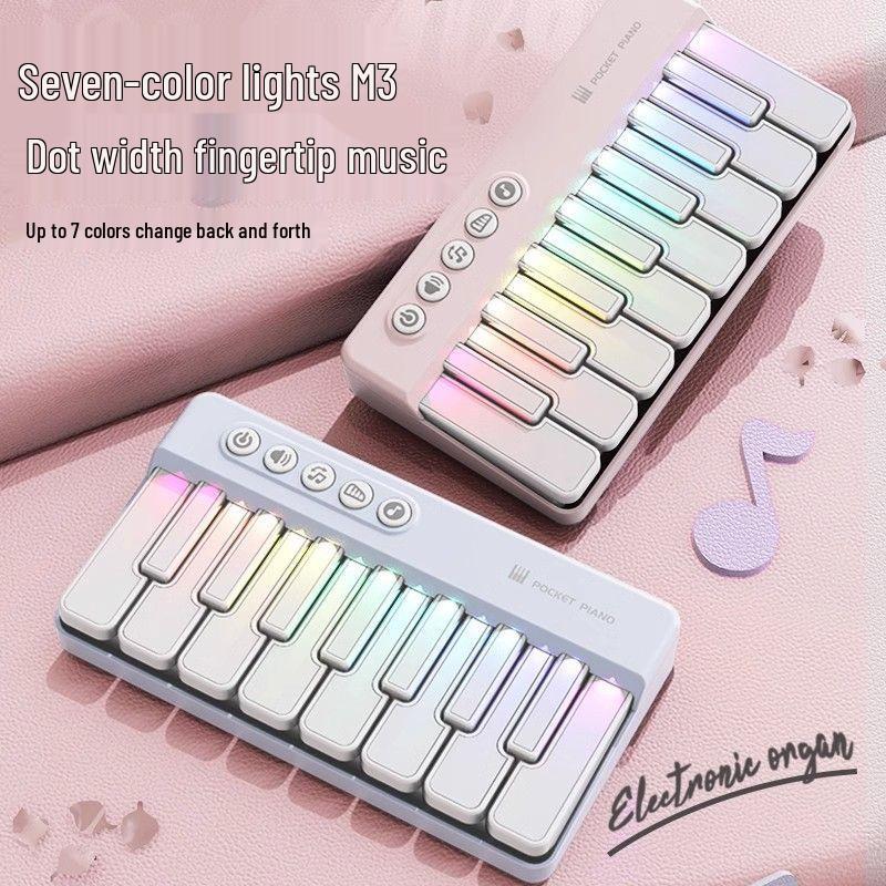 Children's Smart Light-Up Pocket Electronic Piano - Portable Multifunctional Music Toy Gift