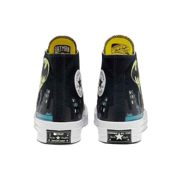 Converse Chuck 70 High 'Gotham City - Glow In The Dark' (Unisex) Black / Blazing Yellow / White Canvas Shoes