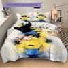 3Pcs Despicable Minions Artwork Bedding Set Quilt Cover Pillowcase Home Christmas Xmas Halloween Gift 1 Duvet Cover 2 Pillowcase M929451