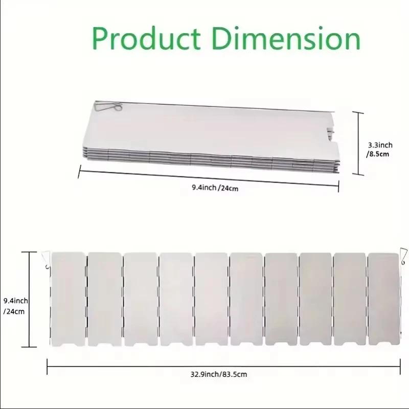 8 Plates / 10 Plates Aluminum Alloy Stove Windscreen, Ultralight Foldable Stove Windshield, Suitable For Outdoor Camping, Picnic