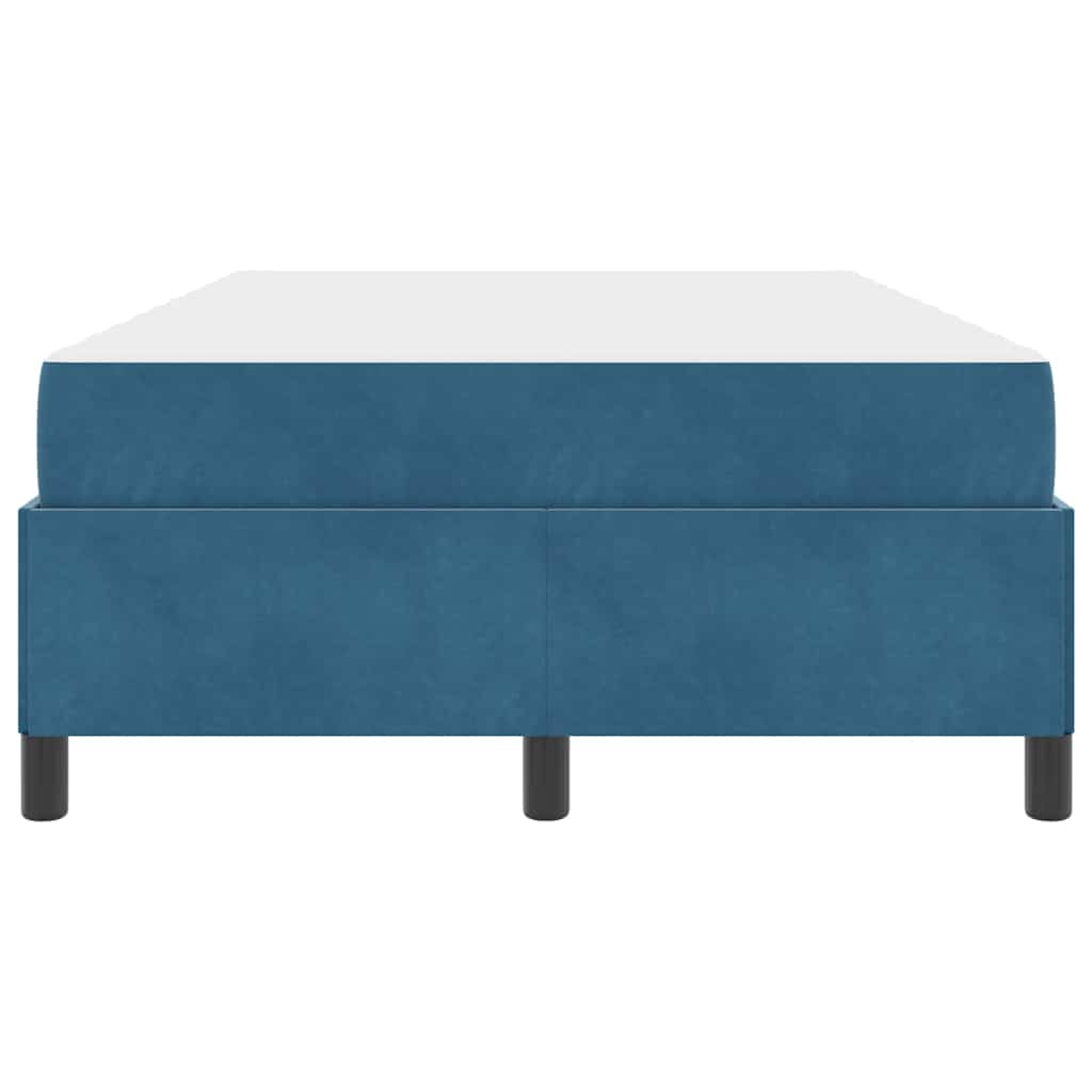 Bed Frame with Mattress Dark Blue 120 x 190 cm Fabric