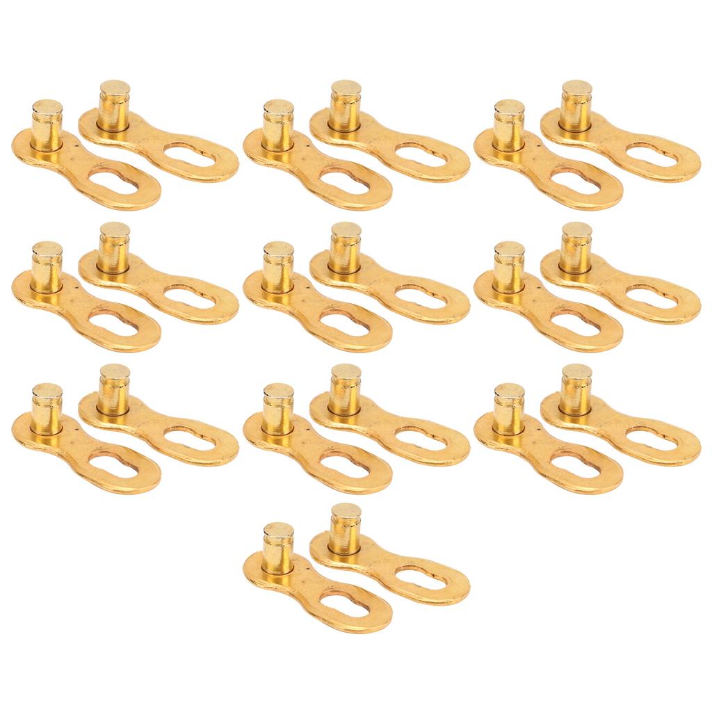 10 Pair 10 Speed Steel Bike Bicycle Chain Missing Link Connector Parts Cycling Accessory Golden