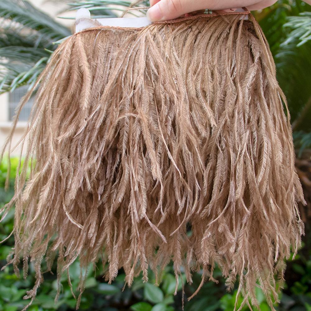 Feather1Meter Отделка из страусиных перьев 10-15/15-18/18-22 см Перья Бахрома Лента для Домашней Вечеринки Платья Шитья Свадебного Украшения Высокое Качество