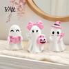 Halloween Ghost Figurine Figurine, Resin Spooky Cute Statue, Funny Creepy Fun Desk Accessories Tabletop Ornament for Home Shelf Party Haunted