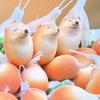 Креативная сборка своими руками Сиба-ину Реалистичная форма яйца TPR EggDog Union Декор для стола Настольные украшения Для дома Офиса Забавный Рождественский Пасхальный Подарок