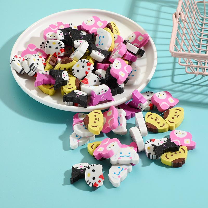 Набор мультяшных ластиков Sanrio для детского сада: Милые Вытягивающиеся Счастливые Мешочки Канцелярские Аксессуары