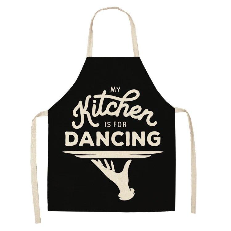1 Piece Letter Men's and Women's Kitchen Aprons Linen Apron Home Apron Home Cooking Apron Catering Cleaning Apron Wholesale