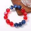 Fashion retro contrasting color resin smudged round bead beaded bracelet white holiday style atmosphere versatile women's models