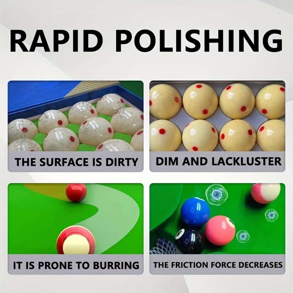 Масло для ухода за шарами для снукера - Полироль-воск для ухода за бильярдным столом, Глянцевая глазурь для бильярда, Подходит для киев для снукера и девятки,