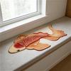 Irregular Koi Fish Shaped Area Rug 3D Simulation Goldfish Carpet Non Slip Floor Mat Window Sill Bedroom Indoor Home Decor