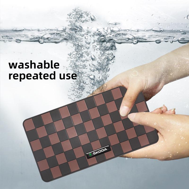 Car Interior Dashboard Non Slip Mat Pad Auto Accessories For Skoda Kylaq Elroq Kodiaq Octavia Enyaq Scala Superb Karoq VRS Yeti CB4