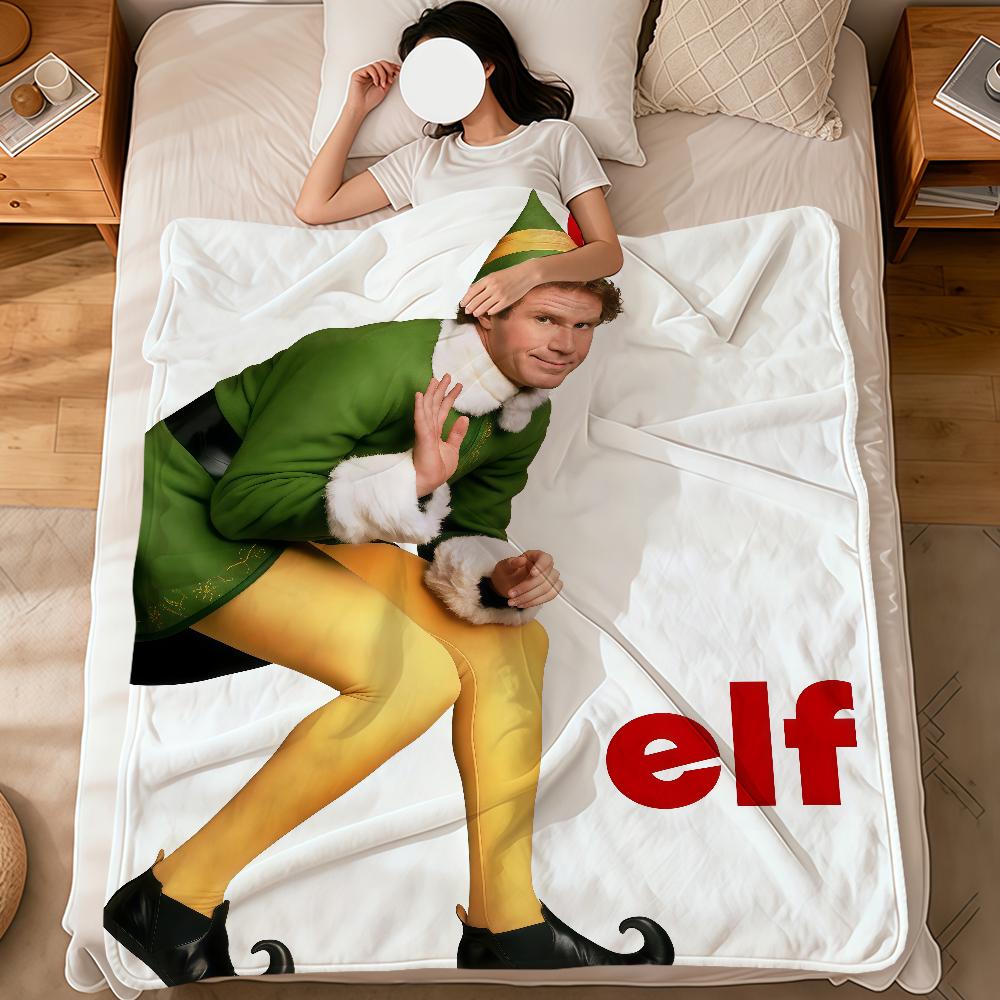 movie funny art Christmas e-Elf soft warm plush blanket for dormitory sofa living room pet hogar bedroom gift nap home Flannel