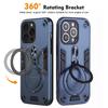 Чехол для iPhone 16 Pro Max с поворотной подставкой, PC+TPU, защита от падений, чехол для телефона