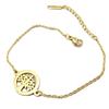 [P4879] - Golden 'Tree of Life' Steel Bracelet - 15 Mm