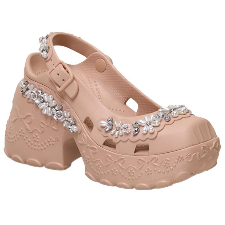 Simone Rocha x Crocs Балетки на платформе Розово-карамельные Женские кроссовки 211079-7AF