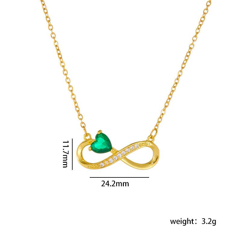 High Grade Mobius Strip Zircon Pendant Necklace Stainless Steel Fashion Geometric Choker Jewelry Party Gifts For Women Girls