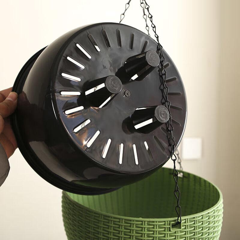 Hualong Shield Self-Watering Rattan Hanging Planter