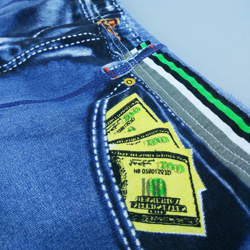 Мужские трусы боксеры с джинсовым принтом