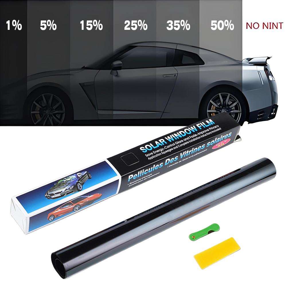 1 Roll Sun Shade Film 50cmX3m Car UV Protector Foils 1/5/15/25/35/50 Percent Black Car Window Foils Tinting Film
