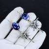 Серьги из натурального содалита, старинные серьги из стерлингового серебра 925 пробы, серьги-подвески из серебра в стиле бохо, подарки на день рождения, подарки для нее