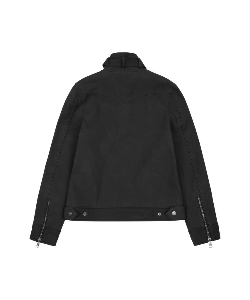 AAKAM Mixed Leather Jacket (Black)