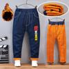 Детская одежда Мальчики Плюс Вельветовые джинсы Утолщенные зимние детские теплые штаны Детские джинсовые хлопковые штаны Зимние