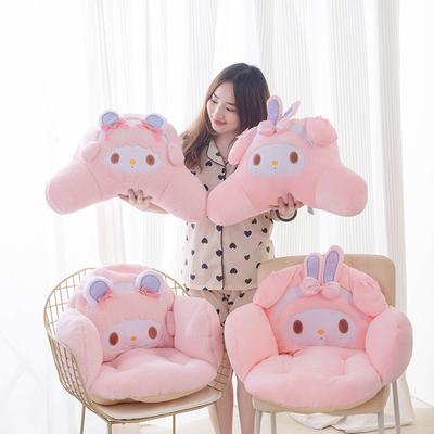 Милая подушка на сиденье Sanrio My Melody Sweet Piano Сидячая подушка Кавайная мягкая игрушка Аниме Подушка для спины Мягкая удобная подушка Диван