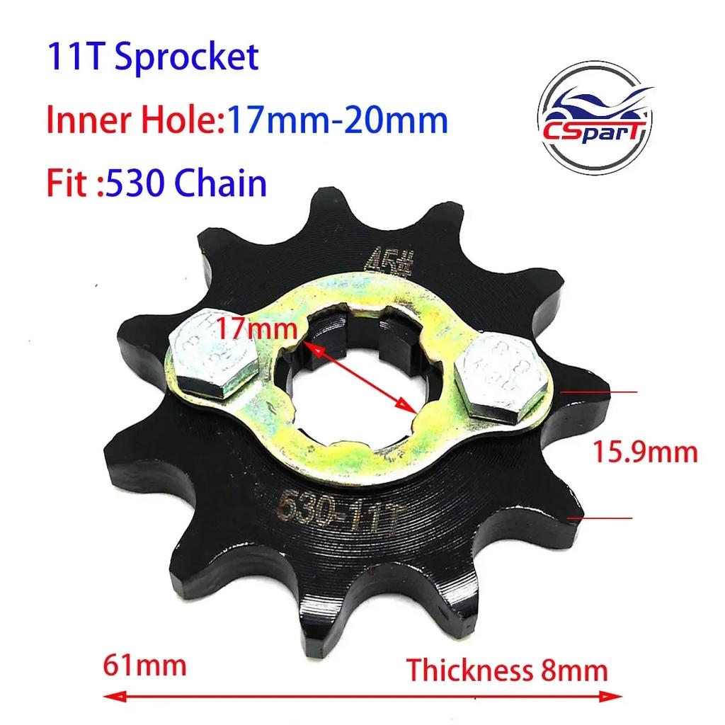 520# 530# 20MM 11 12 13 14 15 16 17 Tooth Front Engine Sprocket Chain for 150 200 250cc ATV Quad Dirt Bike Motorcycle